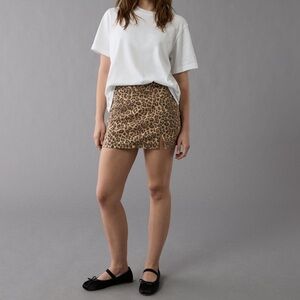 American Eagle AE It Knit Leopard Skort